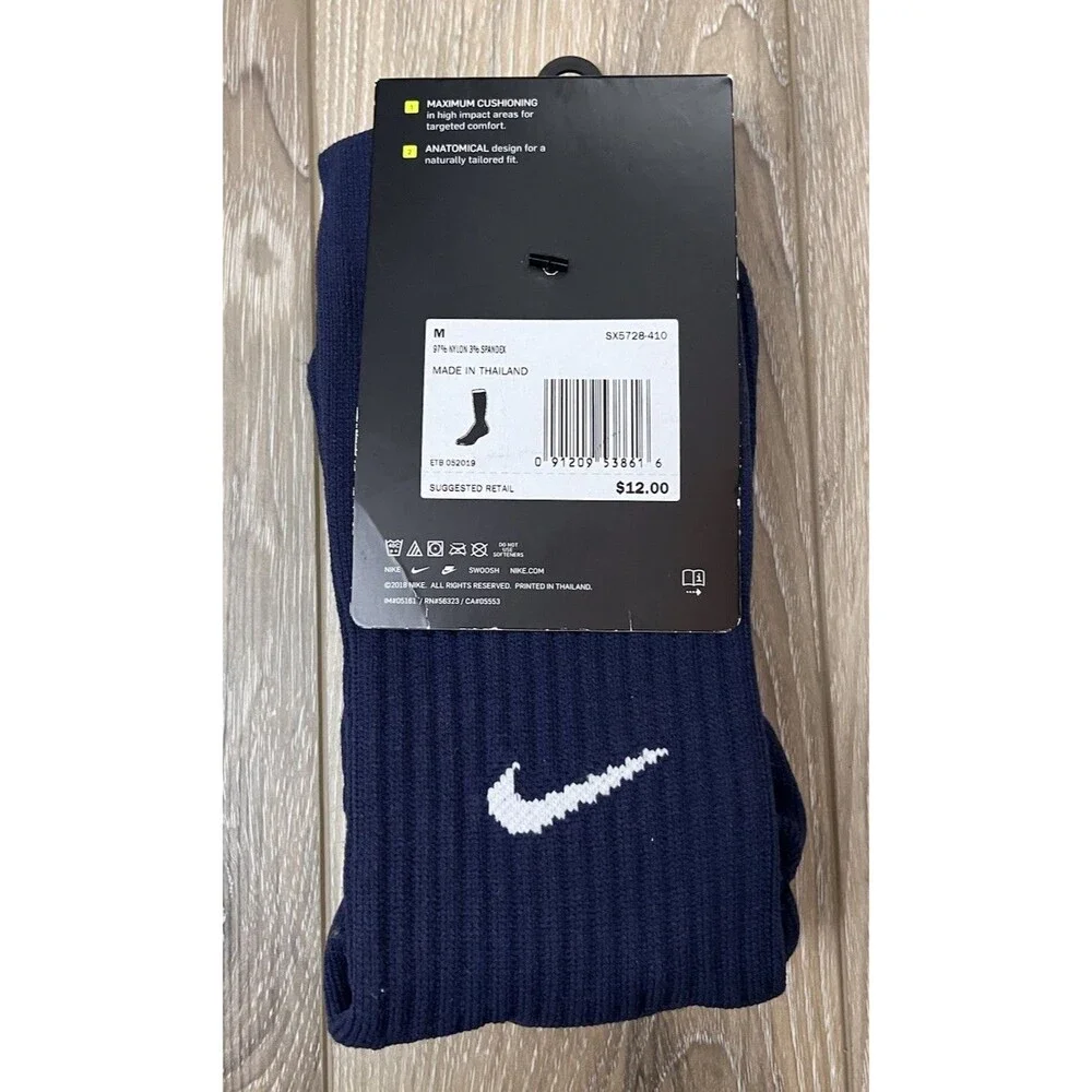 NWT Nike Classic Cushioned Knee High Soccer Socks Blue, Men’s 6-8 Women’s 6-10